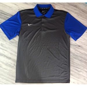 Nike Polo Shirt Mens Medium M Black Golf EUC